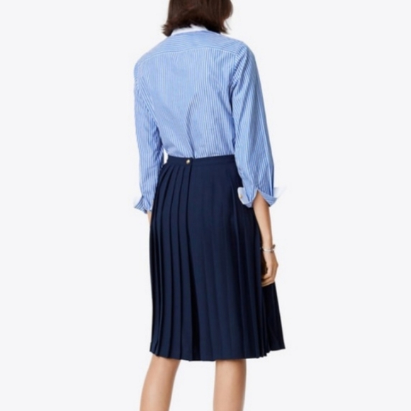 TORY BURCH Pleated Navy Skirt - Picture 2 of 9